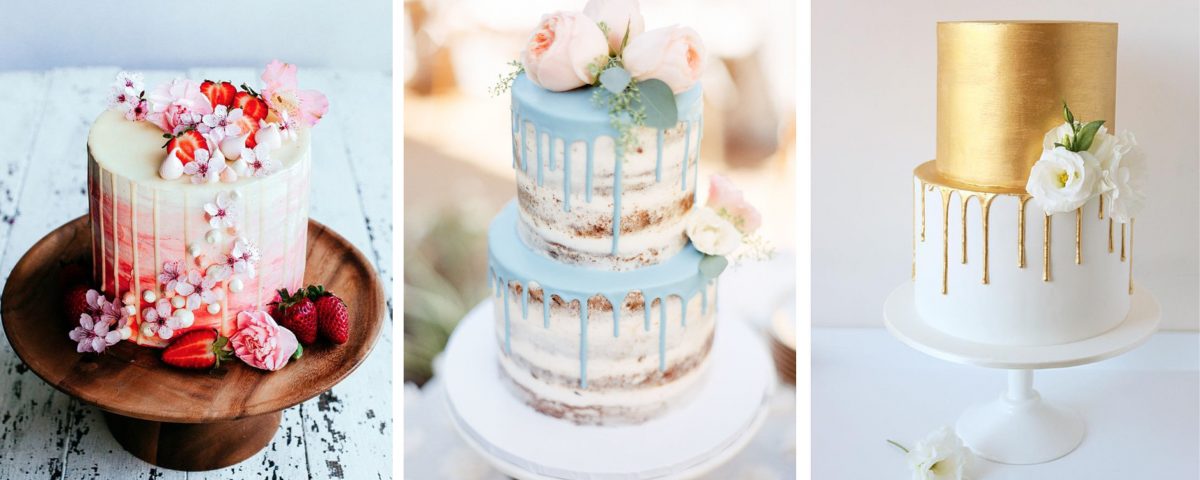 Bruidstaart drip cakes